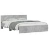 vidaXL Bed Frame with LED without Mattress Concrete Grey 160x200 cm