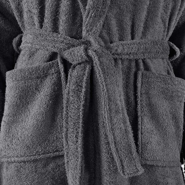 vidaXL Unisex Terry Bathrobe 100% Cotton Anthracite S