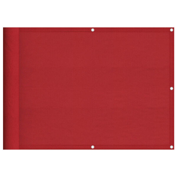 vidaXL Balcony Screen Red 75x700 cm 100% Polyester Oxford