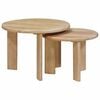 vidaXL Nesting Tables 2 pcs Black Solid Mango Wood