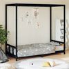 vidaXL Kids Bed Frame Black 90x200 cm Solid Wood Pine