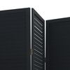 vidaXL Room Divider 5 Panels Black Solid Wood Paulownia