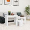 vidaXL Nesting Coffee Tables 3 pcs White Engineered Wood