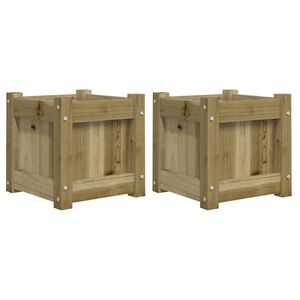 vidaXL Garden Planters 2 pcs Impregnated Wood Pine
