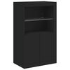 vidaXL Sideboard with LED Lights Black 181.5x37x100 cm