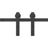 vidaXL Sliding Door Hardware Kit 427 cm Steel Black