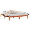 vidaXL Bed Frame without Mattress Wax Brown 180x200 cm Super King Solid Wood Pine