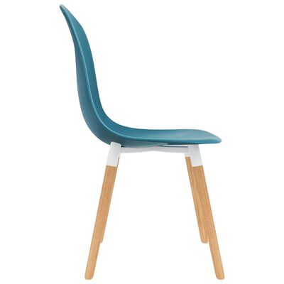 vidaXL Dining Chairs 2 pcs Turquoise Plastic