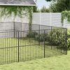 vidaXL Dog Playpen 20 Panels Black Galvanised Steel