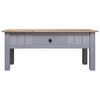 vidaXL Coffee Table Grey 100x60x43.5 cm Solid Pine Wood Panama Range