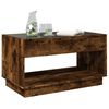 vidaXL Coffee Table with Infinity LED Smoked Oak 90x50x50 cm