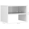 vidaXL Bedside Cabinets 2 pcs High Gloss White 40x30x30 cm Engineered Wood