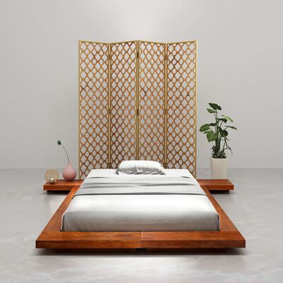 vidaXL Japanese Futon Bed Frame Solid Acacia Wood 120x200 cm