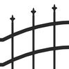 vidaXL Garden Fence Woerden with Spear Top Black 240x125 cm Steel