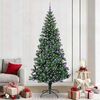 vidaXL Artificial Pre-lit Christmas Tree Green 240 cm PVC and Metal