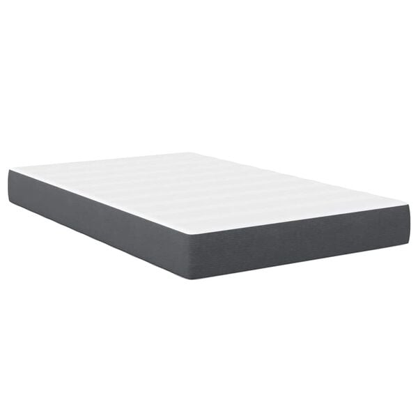 vidaXL Bed Mattress with Mattress Grey 120 x 200 cm Fabric
