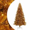vidaXL Christmas Tree with 300 LEDs with Stand Gold 240 cm PET