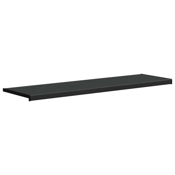 vidaXL Window Sill Black with Wood Grain 160 x 45 x 4.5 cm PVC