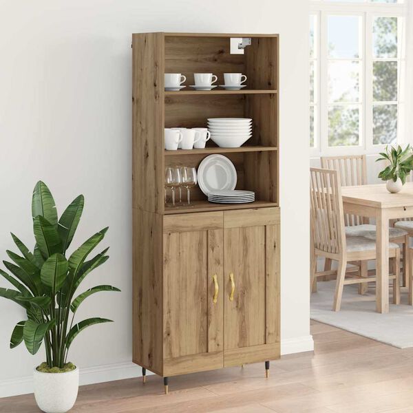 vidaXL Highboard Artisan Oak 69.5 x 34 x 180 cm Engineered Wood