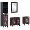vidaXL Bathroom Cabinet Set with Drawer 4 pcs Solid Mango Wood