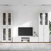 vidaXL TV Cabinet Set FLORIN High Gloss White Engineered Wood