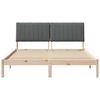 vidaXL Bed Frame with Headboard Brown 150 x 200 cm Solid Pine Wood
