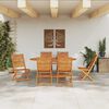 vidaXL Garden Dining Set Folding 7 pcs Brown Solid acacia wood