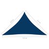 vidaXL Sunshade Sail Oxford Fabric Triangular 2.5x2.5x3.5 m Blue