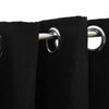 vidaXL Linen-Look Blackout Curtains with Grommets 2pcs Black 140x225cm