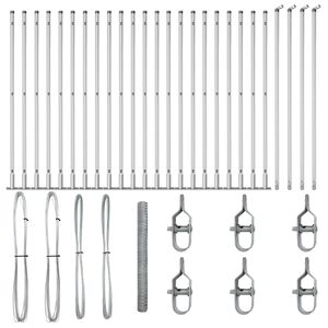 vidaXL Fence Post Silver