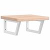 vidaXL Basin Shelf Wall Mounted Steel and Solid Wood Oak