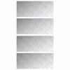 vidaXL Stair Tread Rectangular 4 pcs Silver 70 x 30 cm Aluminium
