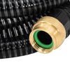 vidaXL Suction Hose with Brass Connectors Black 1.1" 20 m PVC