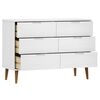 vidaXL Drawer Cabinet MOLDE White 113x40x80 cm Solid Wood Pine