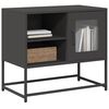 vidaXL TV Cabinet Black 68x39x60.5 cm Steel