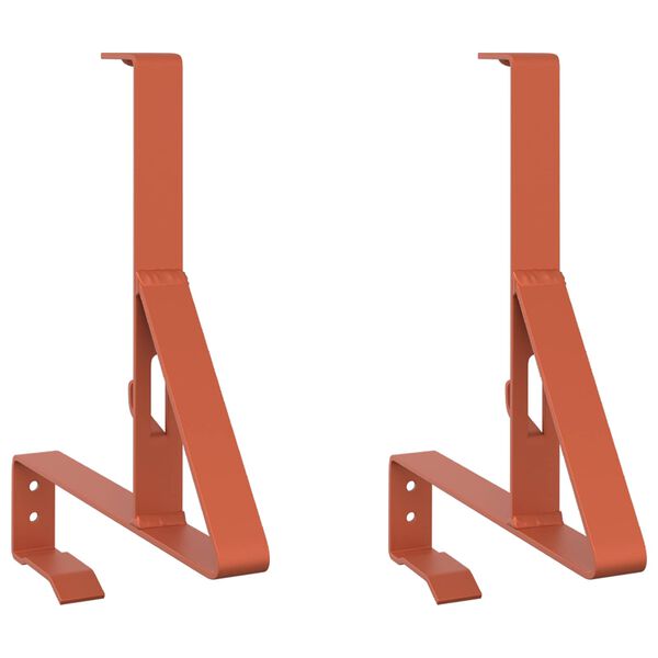 vidaXL Snow Guard Support 2 pcs Red 29.5 x 3 x 34.5 cm Steel