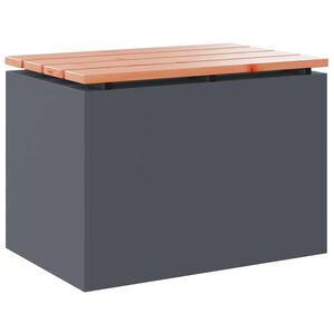 vidaXL Garden Bench Anthracite 60 x 40 x 43 cm Steel