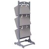 vidaXL 3-Layer Basket Rack Dark Grey 35x35x102 cm Wood