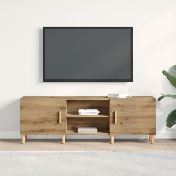 vidaXL TV Cabinet Artisan oak 150 x 30 x50 cm Engineered Wood