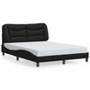 vidaXL Bed Frame with LED without Mattress "Hvar" Black 140x190 cm