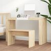 vidaXL Dressing Stool Sonoma Oak 70x35x45 cm Engineered Wood