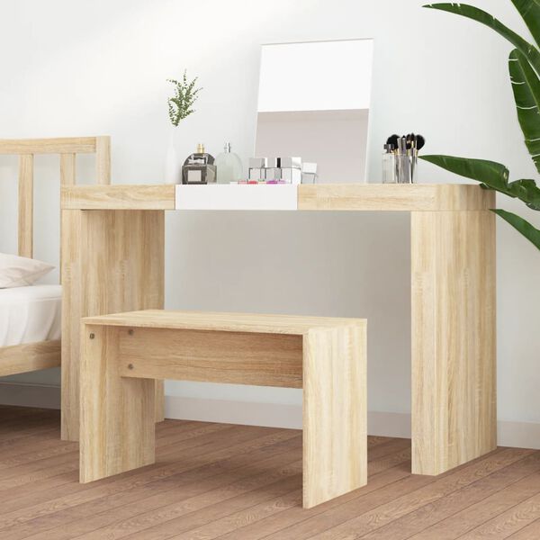 vidaXL Dressing Stool Sonoma Oak 70x35x45 cm Engineered Wood