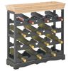 vidaXL Wine Cabinet Black 70x22.5x70.5 cm MDF
