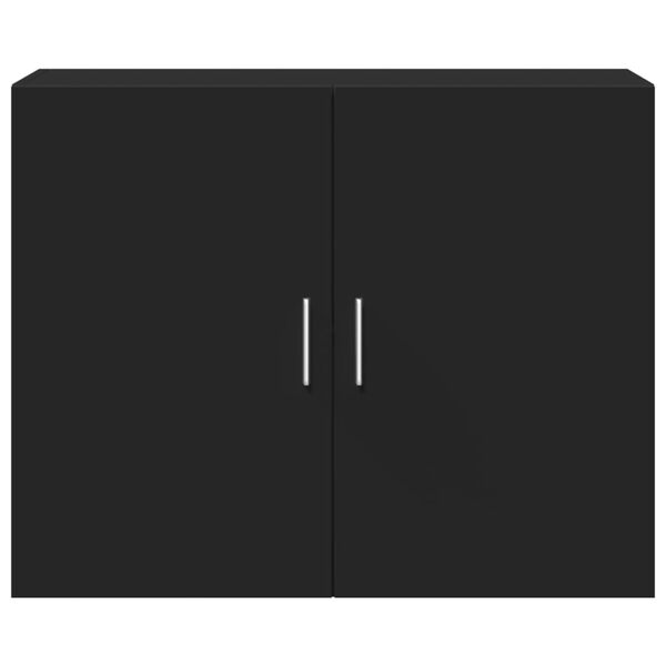 vidaXL Wall Cabinet Black 80x42.5x64 cm Engineered Wood
