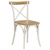 vidaXL Cross Chairs 2 pcs White Solid Mango Wood
