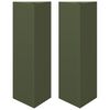 vidaXL Garden Planters 2 pcs Olive Green Triangular 30x26x75 cm Steel