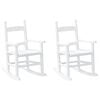 vidaXL Rocking Chairs for Children 2 pcs White Solid Wood Poplar