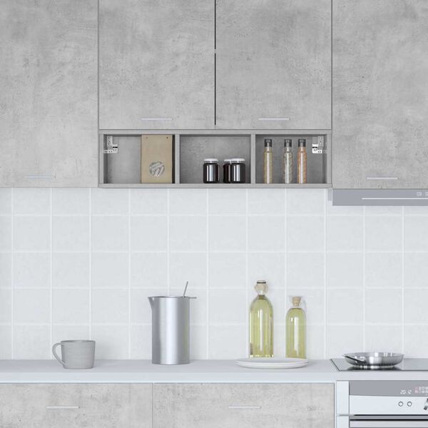 vidaXL Hanging Cabinet Concrete Grey 20 x 29.5 x 80 cm Engineered Wood