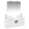 vidaXL Bathroom Cabinet Set 4 pcs White Engineered Wood
