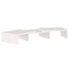 vidaXL Monitor Stand White 60x24x10.5 cm Solid Wood Pine